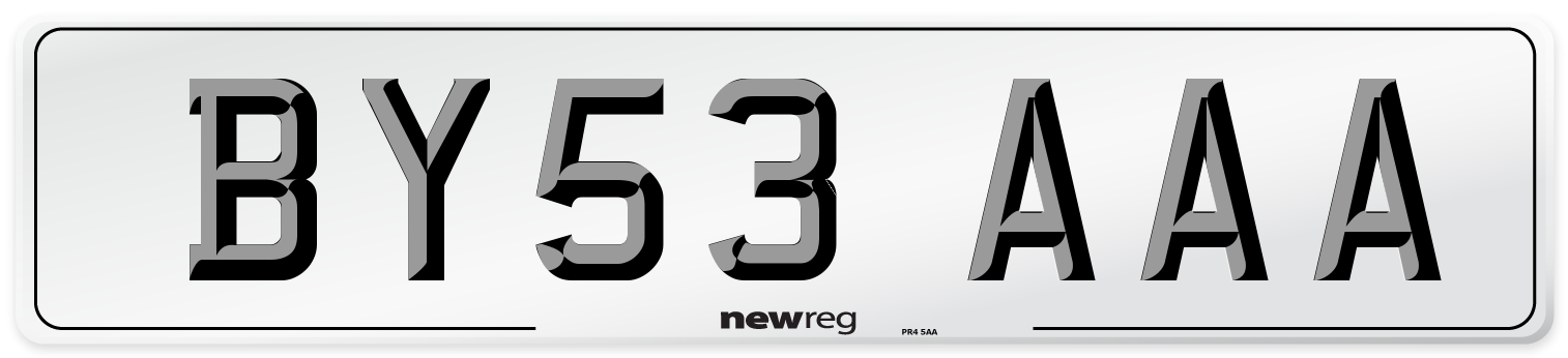 BY53 AAA Number Plate from New Reg